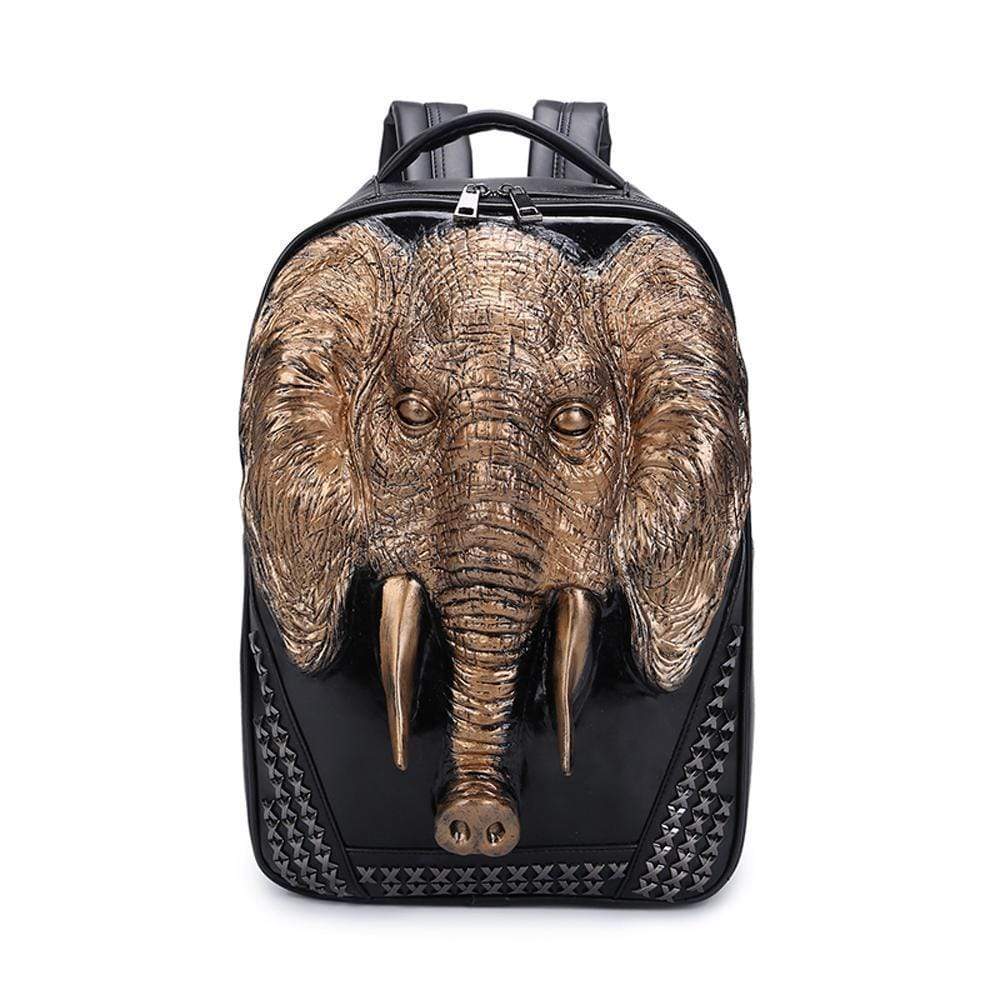 3D Elephant Backpack Studded Knapsacks  Laptop Backpack-1