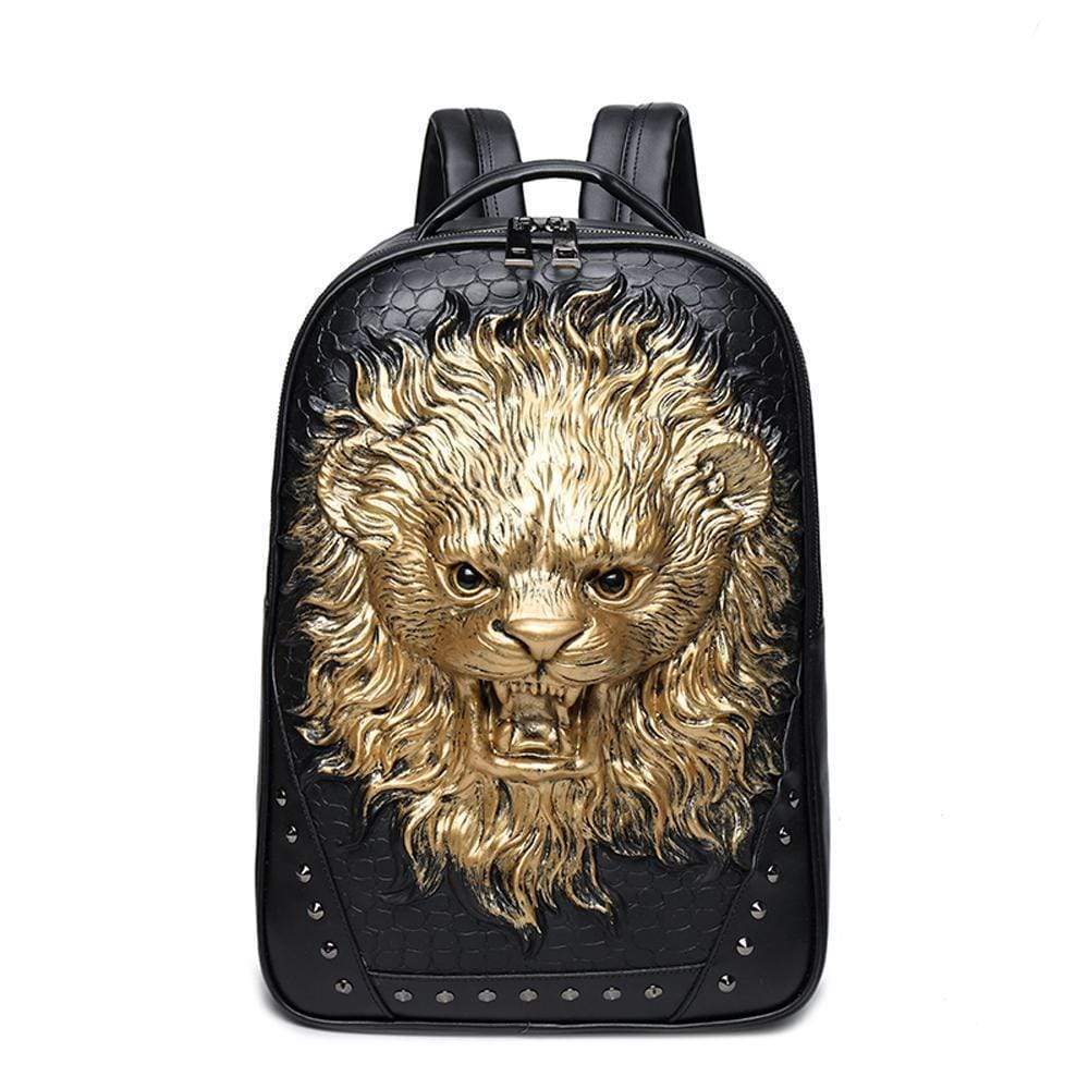 3D Backpack Laughing Lion Backpack Outdoor Travel Backpack Computer Bag-4