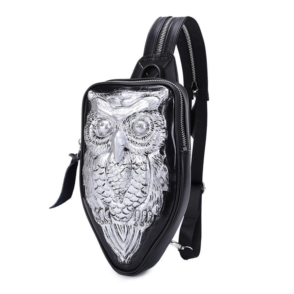 3D Backpack, Owl Mini Waterproof Backpack bag Chest Shoulder Bags-3