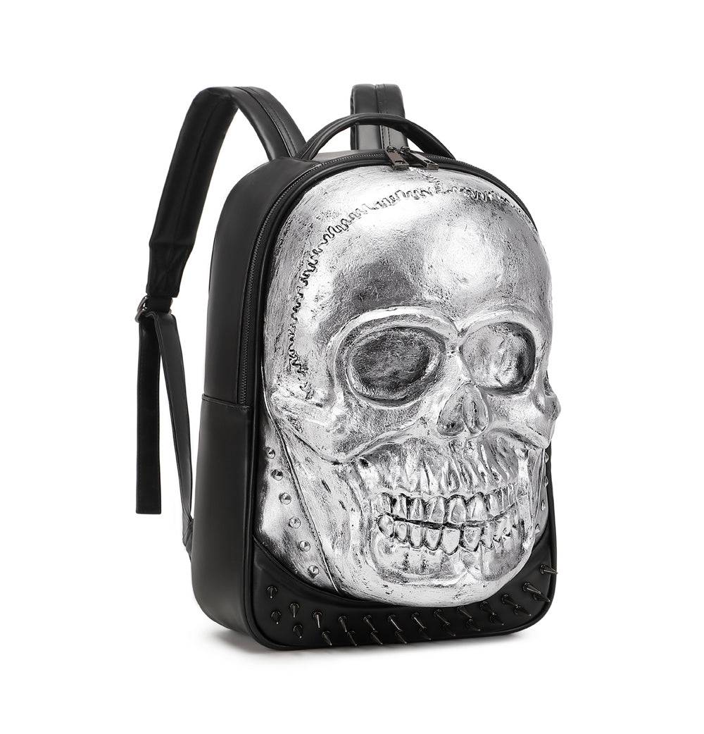 3D Bags Fashion Smile Studded Skull Backpack-4