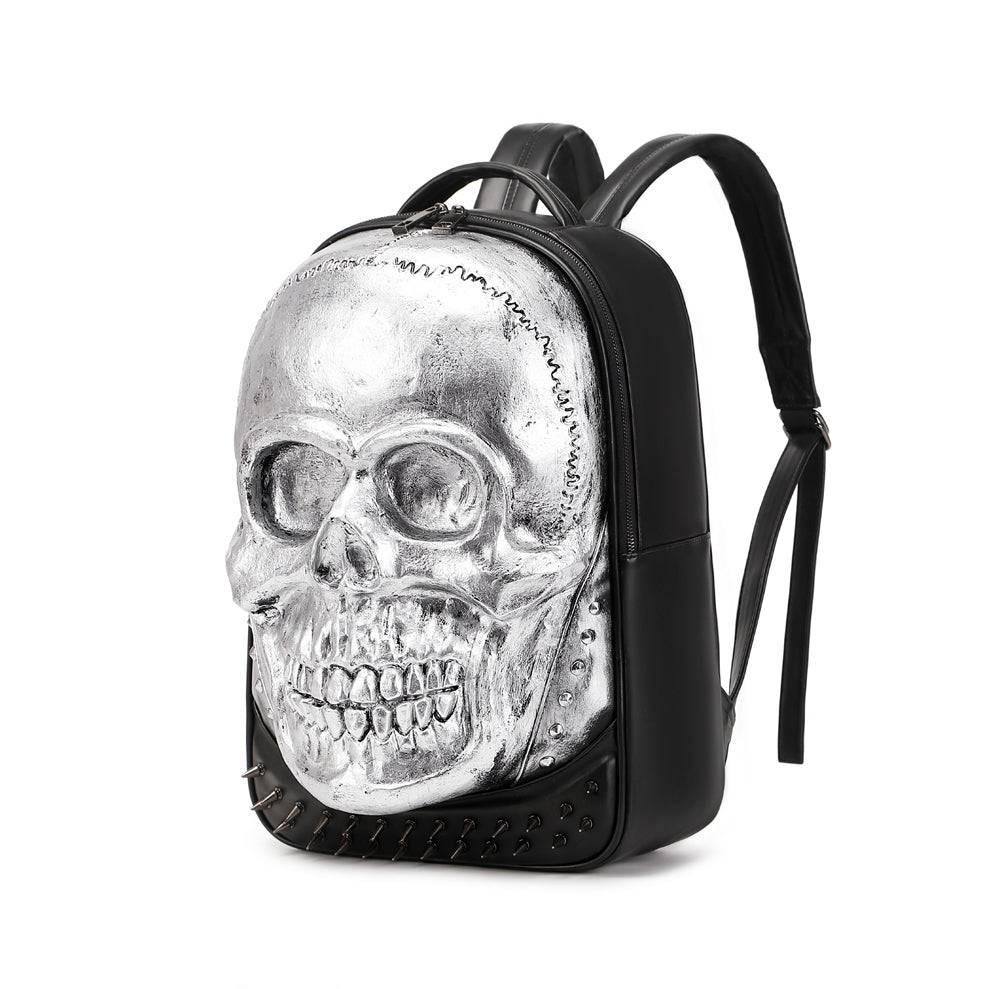 3D Bags Fashion Smile Studded Skull Backpack-1