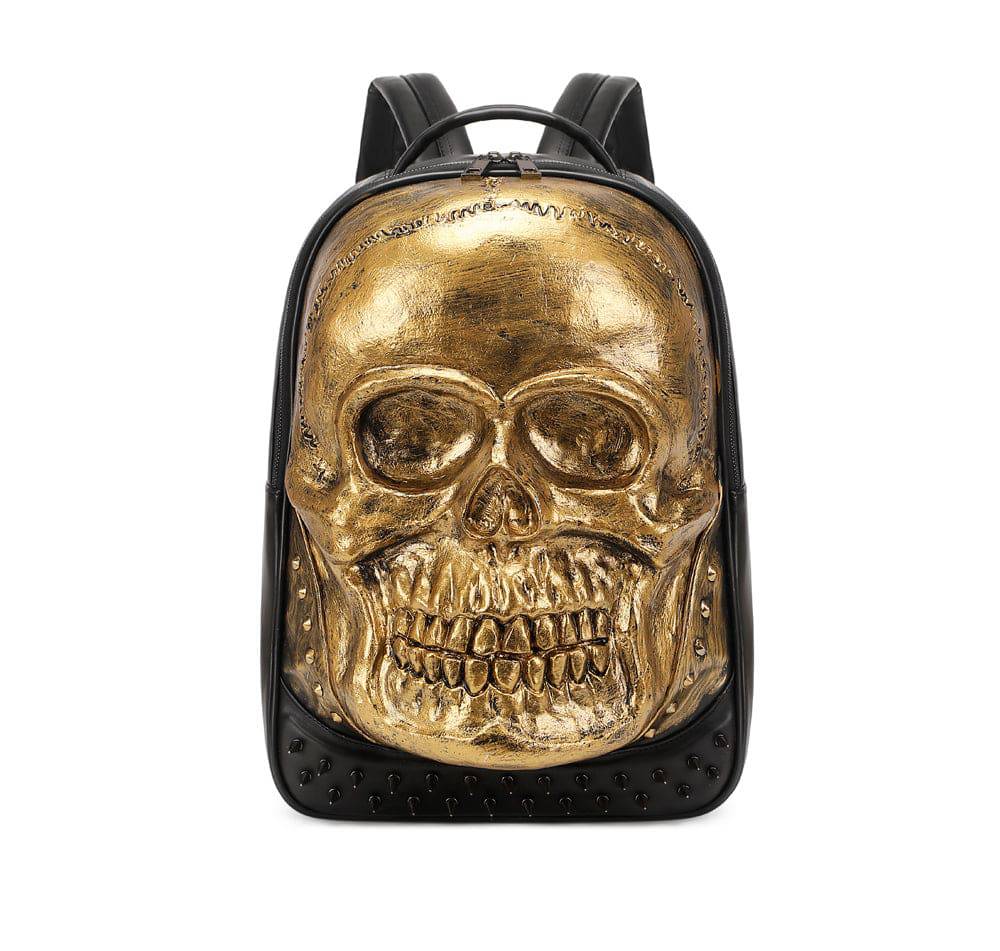 3D Bags Fashion Smile Studded Skull Backpack-0