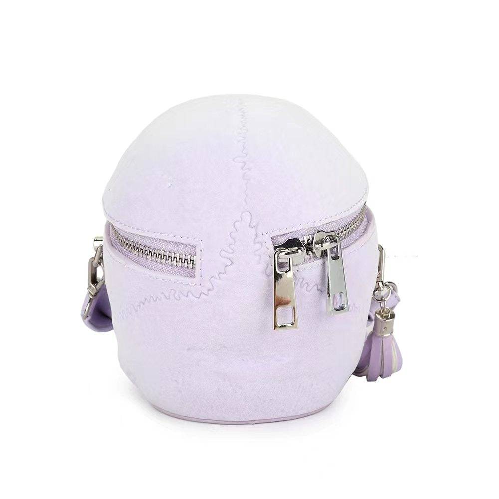 3D Bags Lilac Suede Skull Cross Body Shoulder Bag Mini Handle Handbags-1