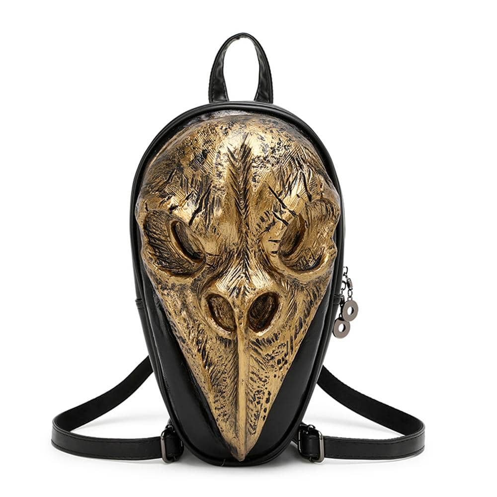 3D Skull Backpack ,3D Skull Bird With Sharp Pointed Beak Small Backpack-1