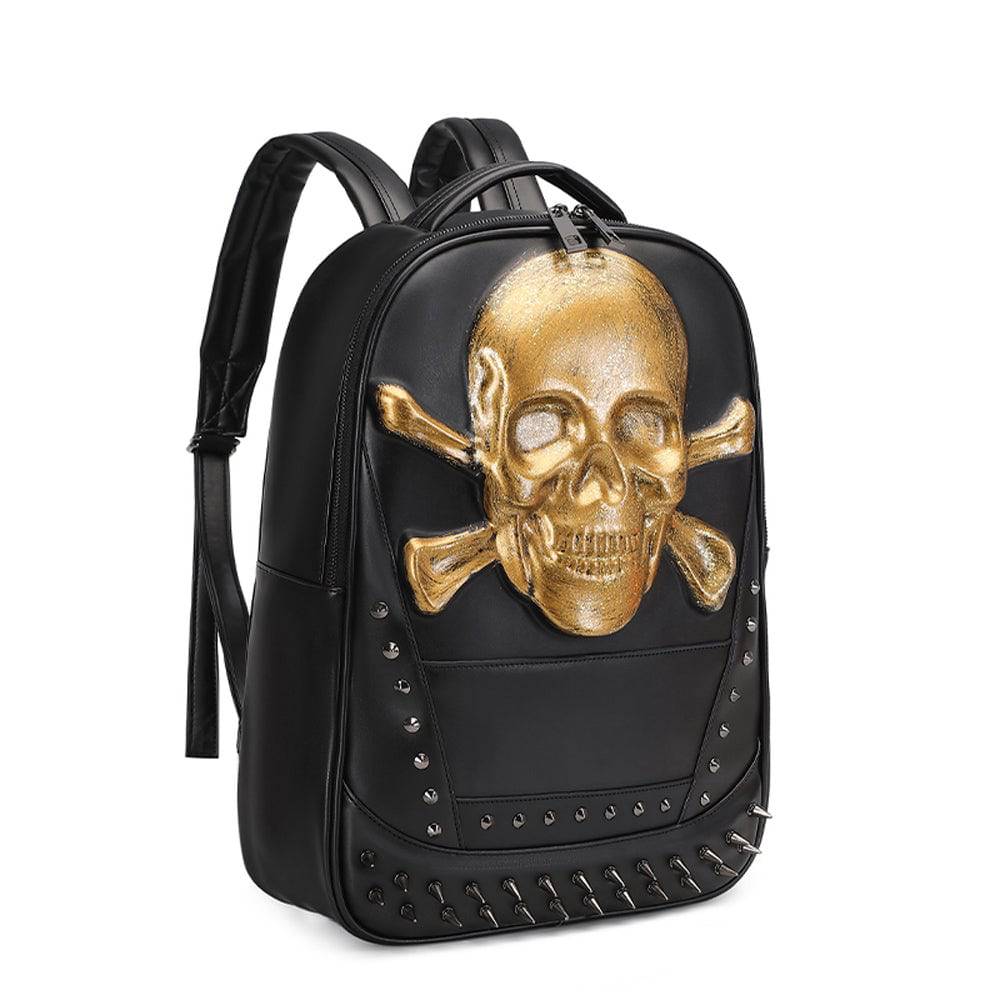 3D Skull Backpack, 3D Smile Pirate Skull And Crossbones-4