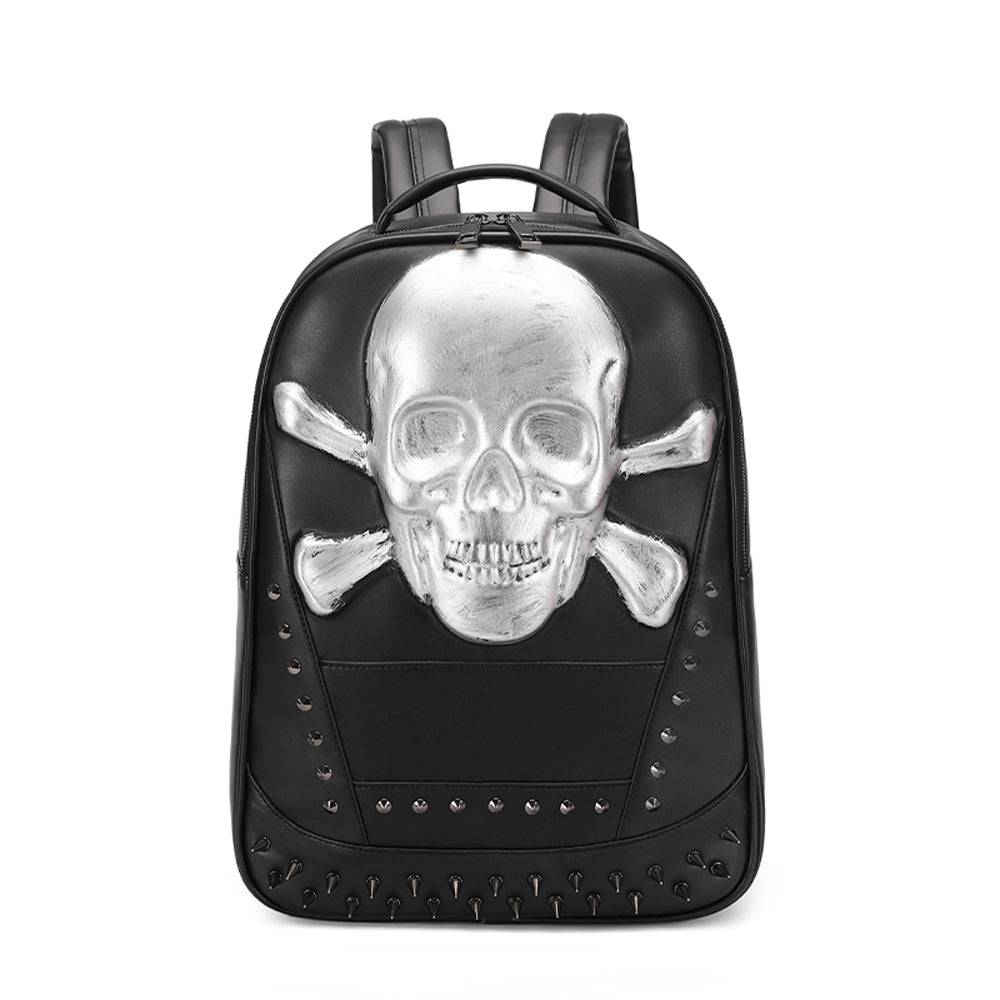 3D Skull Backpack, 3D Smile Pirate Skull And Crossbones-6