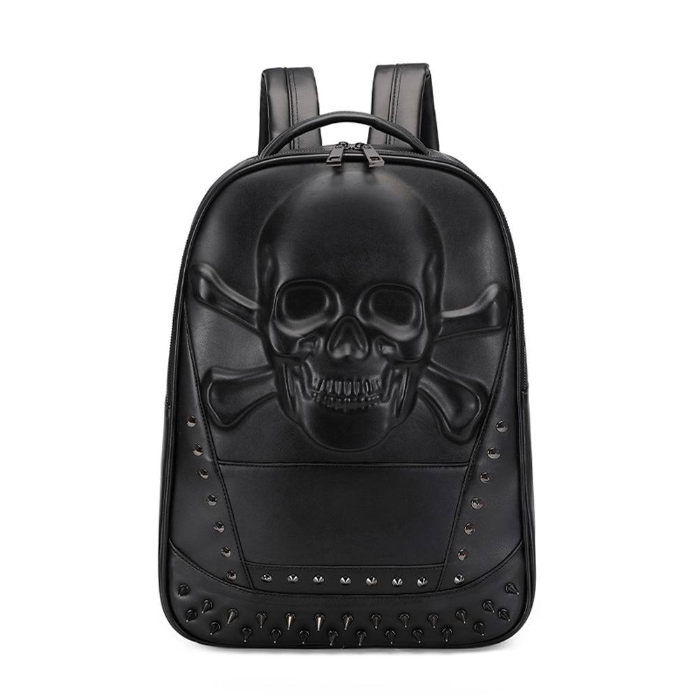 3D Skull Backpack, 3D Smile Pirate Skull And Crossbones-5