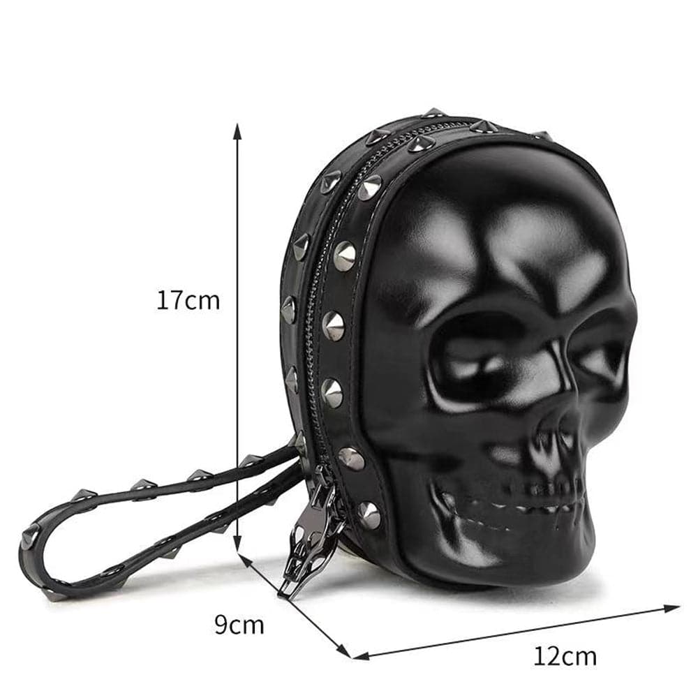 3D Bags Skull Handle Wrist Bag Black-2