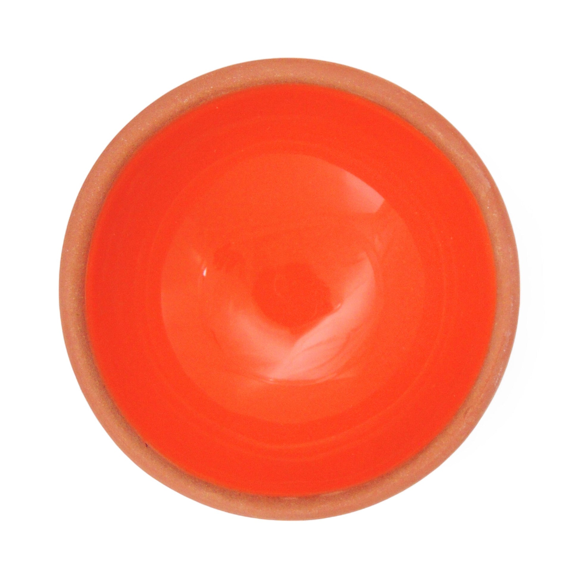 Handmade Ceramic Bowl Moroccan Orange 8cm-3