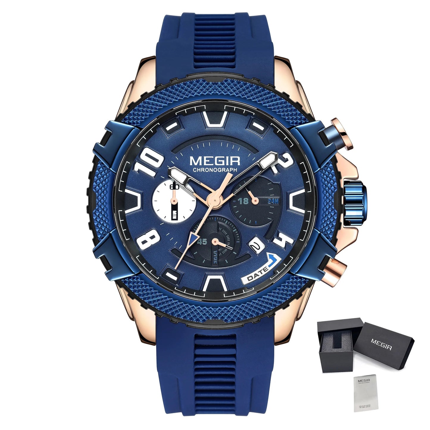 MEGIR Luxury Men's Watches Fashion Sport Quartz Watch Waterproof Date Chronograph Military Wristwatches Clock Reloj Hombre 2200-11