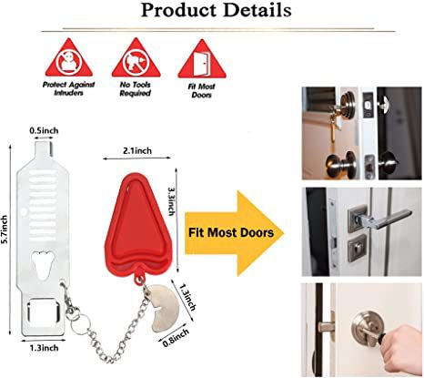 Travel Anti-Theft Door Block Portable Lock Top Door Lock Door Lock Portable Door Lock - Memoriex