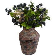40cm x 32cm Aztec Large Composite Textured Vase Composite Plant Pot - Memoriex 