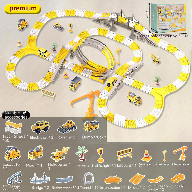 Electric toy track car wholesale children educational changeable track car small train track toy - Memoriex 