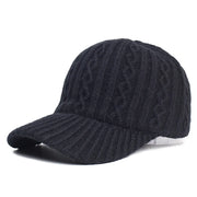 New Fashion Fluffy Baseball Cap Men's Knitted Warm Winter Solid Color Casual Elegant  Hairy Fluff Hat - Memoriex