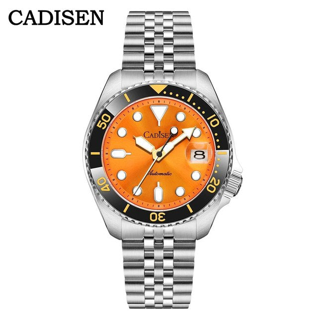 CADISEN New Luminous Men Mechanical Wristwatches Ceramic Bezel Sapphire Glass NYLON Band Automatic Watch Men Relogio Masculino-7