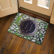 3D visual clown floor mat, funny entrance floor mat, illusion vortex floor mat - Memoriex