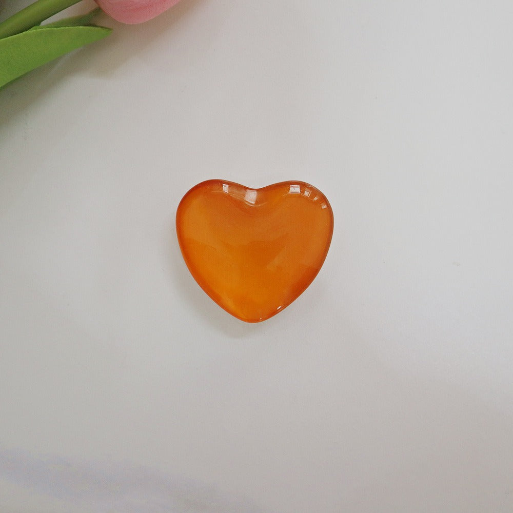 Candy colored heart-shaped stand three-dimensional heart-shaped crystal white stand cute small stand universal - Memoriex 