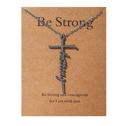 Faith Religious Gift Stainless Steel Cross Collarbone Chain Sweater Chain - Memoriex