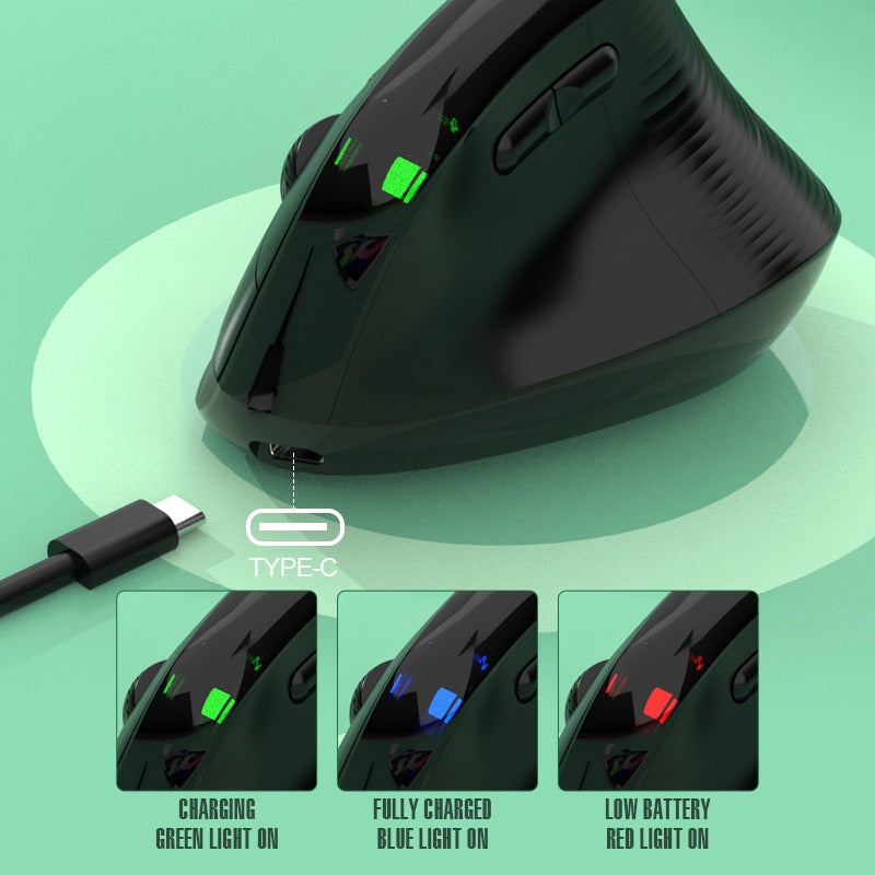 Vertical Mouse Charging Wireless Bluetooth Dual Mode Mouse Business Silent Office Computer - Memoriex 