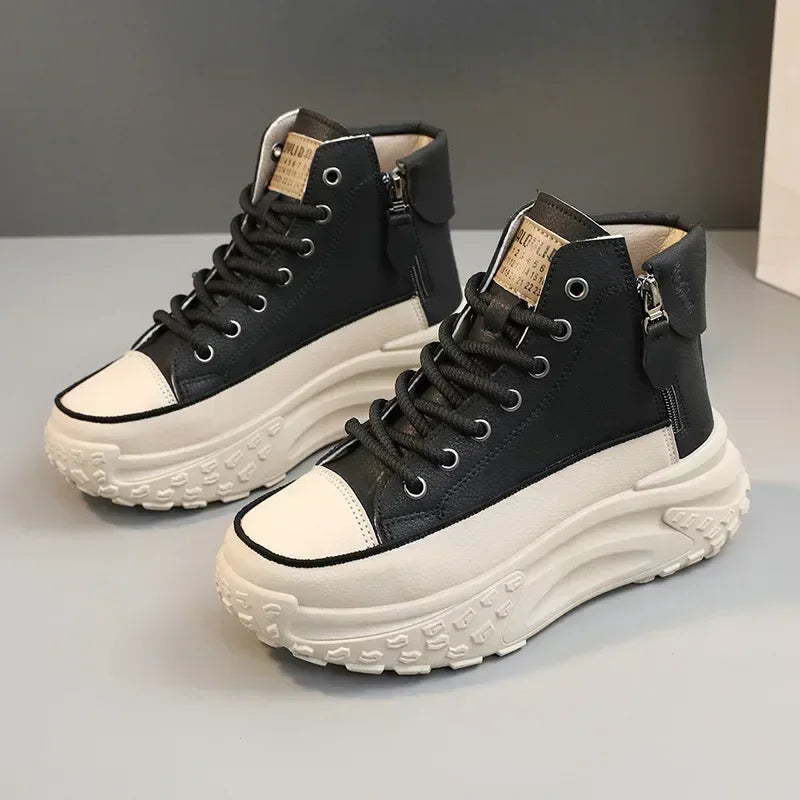 Women's Sneakers Luxury Fashion Womens Boots High-top Platform Casual Shoes New Female Outdoor Running Shoes Zapatillas De Mujer - Memoriex 