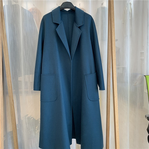 Cashmere Woollen Long coat | Fur Jackets Ladies | Trench coats - Memoriex