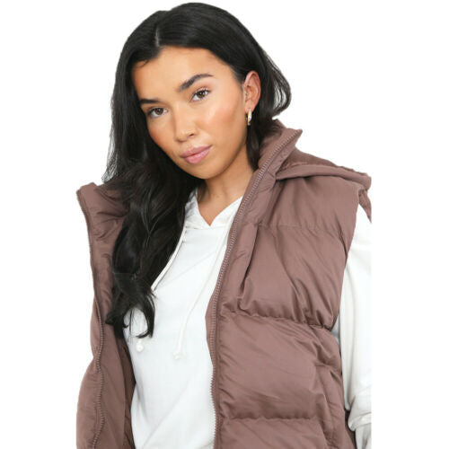 Ladies Brave Soul Mila Padded Gilet-3