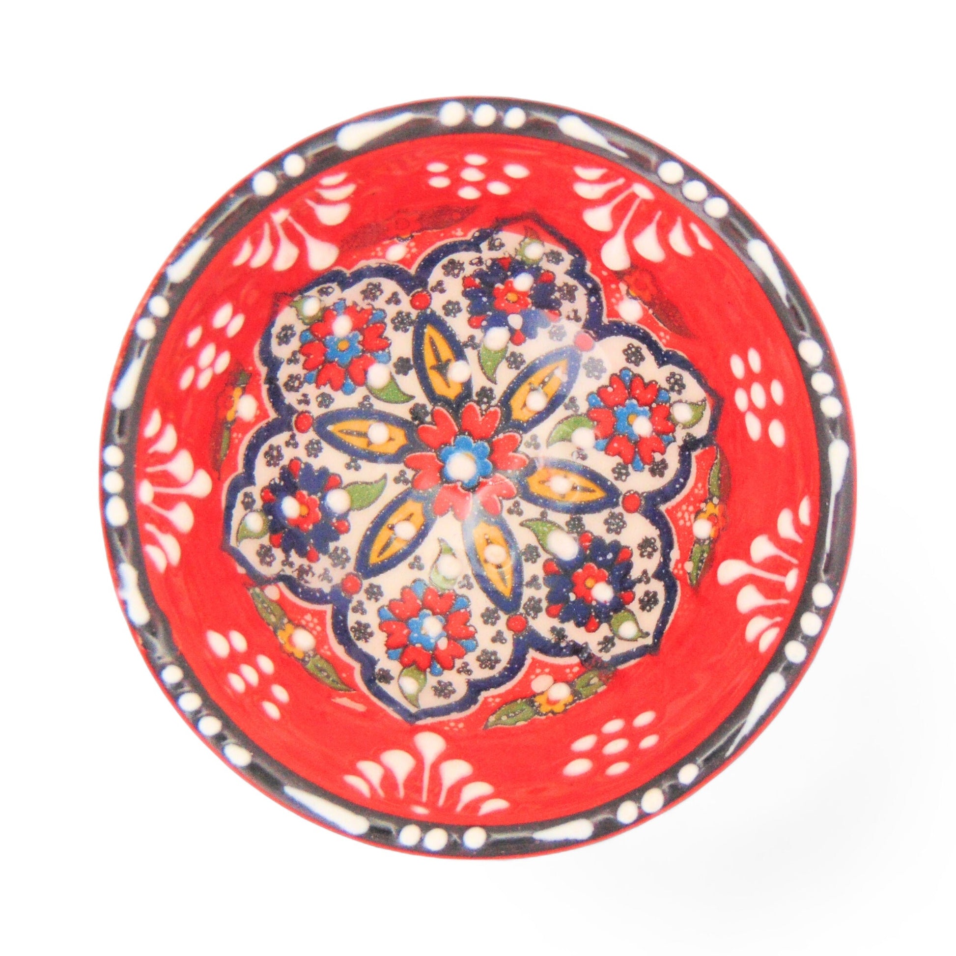 Handmade Ceramic Bowl Mexican Red 8cm-3