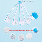 5 In 1 Electric Bath Shower Brush Exfoliation Spin Spa Massage Body Clean Brush Electric Massage Multi-Function Bath Brush Tool - Memoriex 