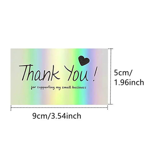 50 Sheetspack Laser Holographic Gift Card Greeting Card Gift - Memoriex 