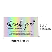 50 Sheetspack Laser Holographic Gift Card Greeting Card Gift - Memoriex 