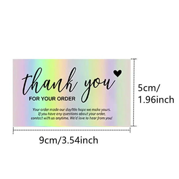 50 Sheetspack Laser Holographic Gift Card Greeting Card Gift - Memoriex 