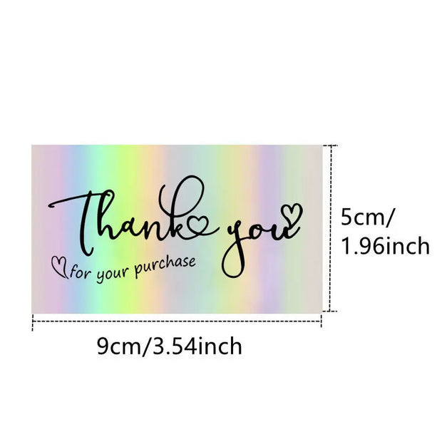 50 Sheetspack Laser Holographic Gift Card Greeting Card Gift - Memoriex 