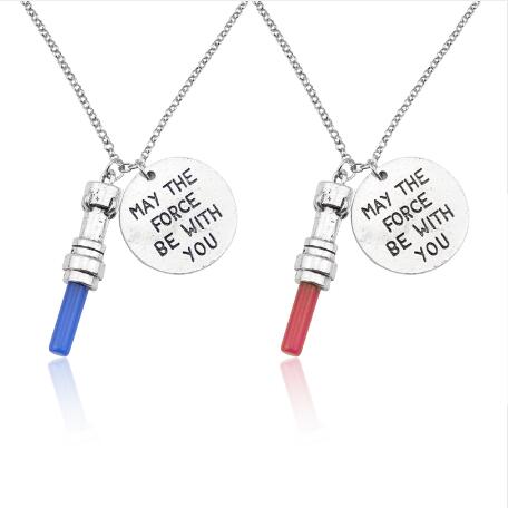 Star Wars MAY THE FORCE Be WITH YOU Necklace - Memoriex