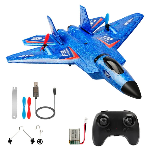 RC Flugzeug F22 raptor Hubschrauber Fernbedienung flugzeug 2,4G Flugzeug Fernbedienung EPP Schaum flugzeug Kinder spielzeug - Memoriex 