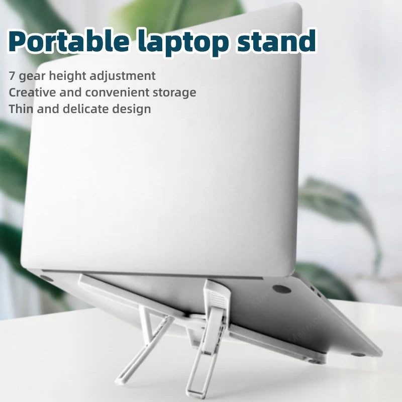 Laptop stand, creative office folding tablet stand, lifting and cooling height increasing stand - Memoriex 