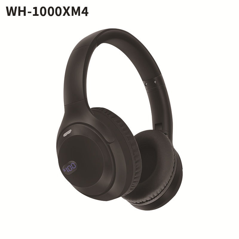 Wireless Bluetooth headset with battery display long battery life and foldable design