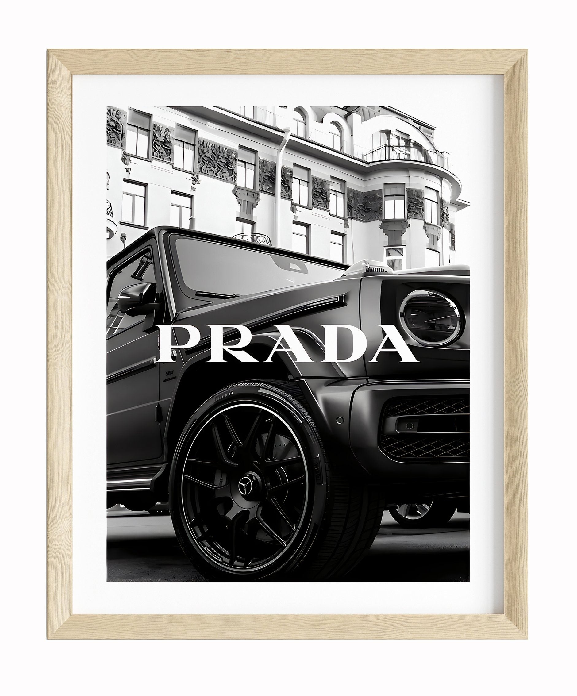 Prada Poster · Luxus auf Rädern · Prada und die G-Klasse ·  Eleganz trifft Stärke · Wand Dekoration · ohne Rahmen-2