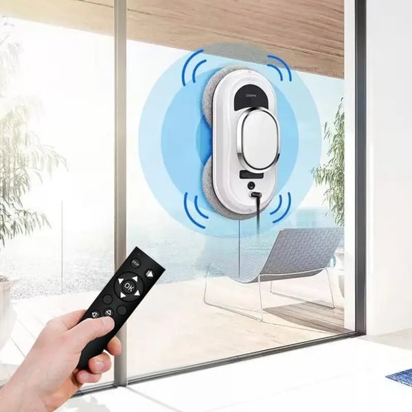 5600Pa Smart Window Cleaning Robot   Auto-Guided, Remote-Controlled Glass Cleaner for Home Use - Memoriex 