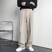 Men spring and autumn Korean version khaki work wear trousers for men formal trouser baggy pants - Memoriex