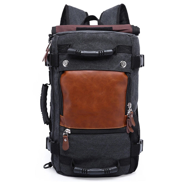 Literary Retro Casual Korean Version Large Capacity Rucksack Men's Backpack Multi-Functional Travel Leisure Backpack - Memoriex