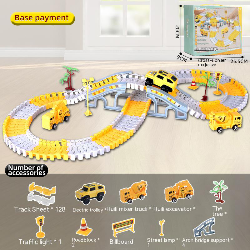 Electric toy track car wholesale children educational changeable track car small train track toy - Memoriex 