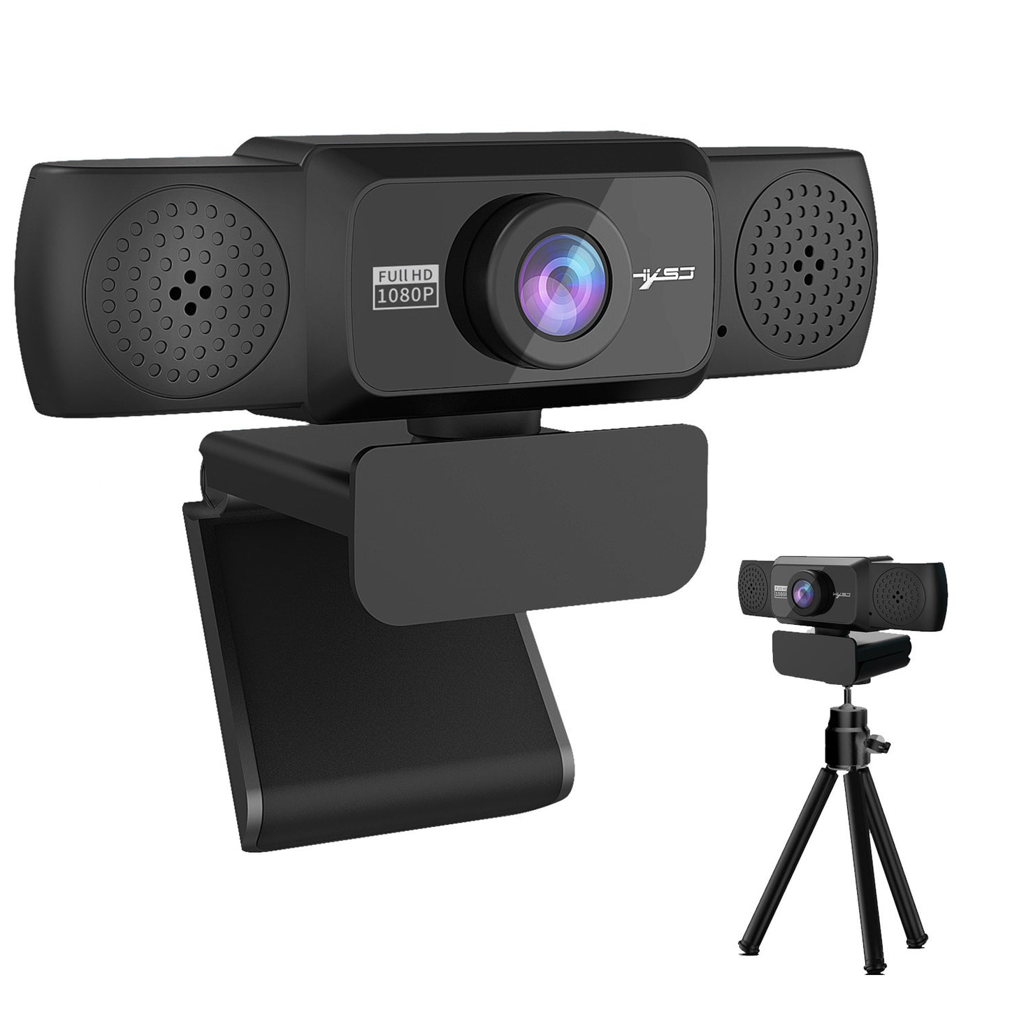 1080P high-definition computer camera with 360 degree rotatable video conferencing and live streaming of online courses