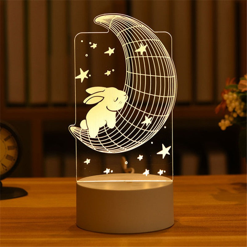 3D Night Light LED Table Light Creative Gift Bedhead Light Small Gift Valentine's Day Children's Day Gift