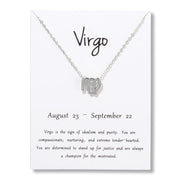 Birthday Gifts 12 Constellation Zodiac Pendant Necklace With White Card - Memoriex