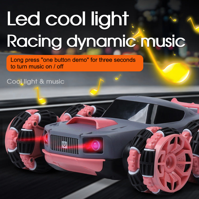 Remote Control Six-Wheel Swing Arm Stunt Car High-Speed Four-Wheel Drive Drift Off-Road Climbing Boys Rotating Deformation Remote Control Car - Memoriex 