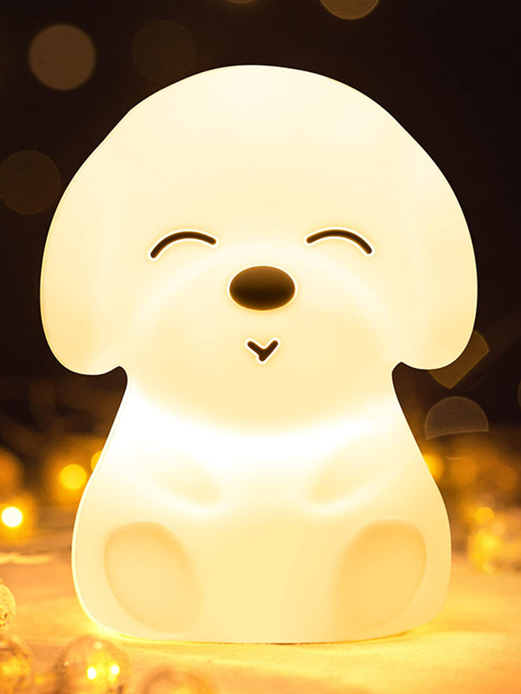 Small Milk Dog Silicone Pat Night Light New Led Light-Emitting Toy