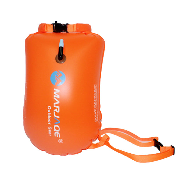 PVC  Inflatables Storage Swim Buoys Dry Bag Orange Floating Safety Swimming Buoy - Memoriex
