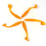 5Pcs/Bag 8cm 5.7g Silicone T Tail Brown Grub Worm Fishing Lure - Memoriex 