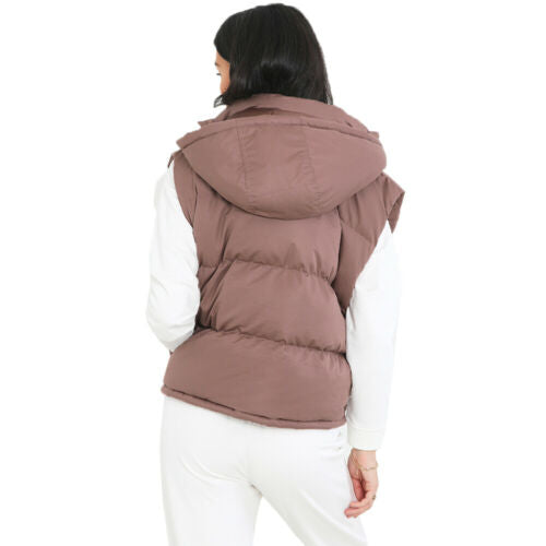 Ladies Brave Soul Mila Padded Gilet-4