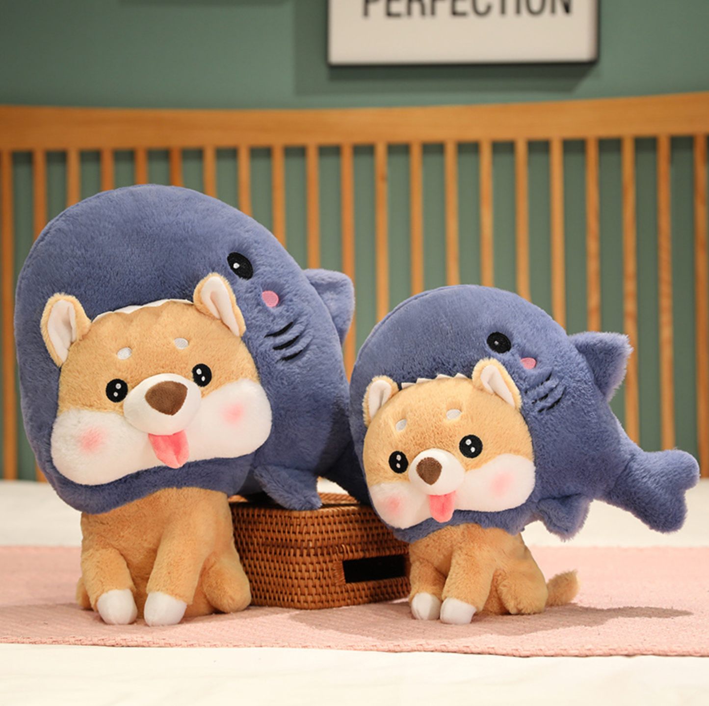 Creative Shark Shiba Inu Plush Toys-0